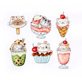 Letistitch counted cross stitch kit "Sommer Kitties Kit of 6 pcs. ", 7x10cm, DIY Model