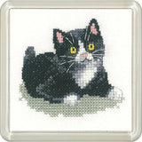 Heritage counted cross stitch kit Aida "Black & White Kitten (A)", CFBW1259-A, C Model