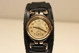 VINTAGE TRENCH WW2 SWISS SMALL 28mm GOLD PLATED MEN'S MECHANICAL WATCH "CYMA" Model