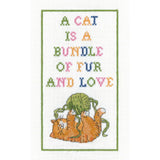 Heritage counted cross stitch kit Aida "Bundle of Fur (A)", KSBF1655-A, 11x20,5c Model