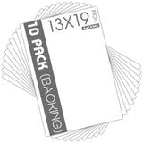10 Pack 13x19 White Frame Backing Boards Photo Art Print Backer Sheets Craft Model