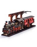 ROBOTIME Steam Locomotive SL 3D Wooden Puzzle Mechanical DIY Train Kit Model Model