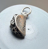 Solid Silver .925 Taco Charm Hard Shell Fast Food 11x7mm Charms