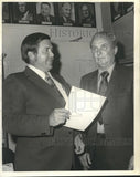 1972 Press Photo E. Harry Heaton, Claude Mauberret-Board of Assessors Elect Model