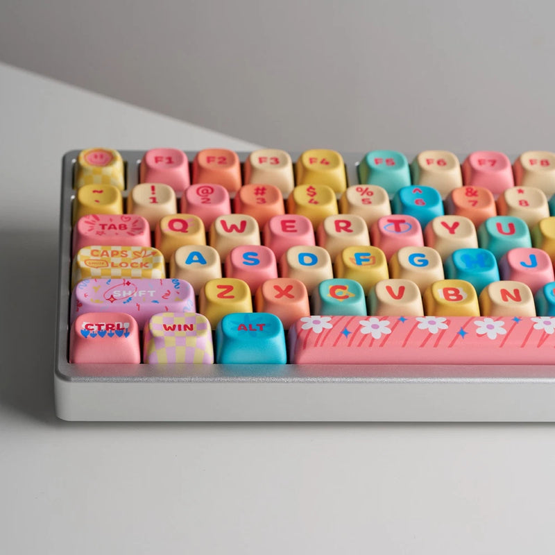 Colorful Cute Dopamine MOA Profile Dye Subs PBT Keycap Set Model