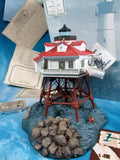 Harbour Lights Thomas Point Shoal Maryland HL181 Lighthouse COA Box Model