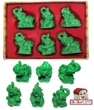 Feng Shui Green Elephant Set of 6 Figures Represent Wealth Wisdom  Success NEW Model