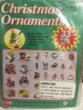 Vintage 1996 Paint Your Own Christmas Ornament Craft Kit by Craft House 33 PCs Model