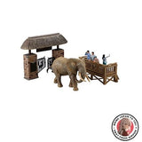 Kaiyodo ARTPLA Tourist and African Elephant Plastic Model Kit 1/35 AP010 Japan Model