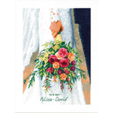 Vervaco counted cross stitch kit "Bridal Bouquet", 21x29cm, DIY Model