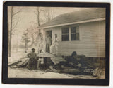Muskegon Heights, MI 5 x 7 matted photo - Plasterers with Tools and lath boards Model