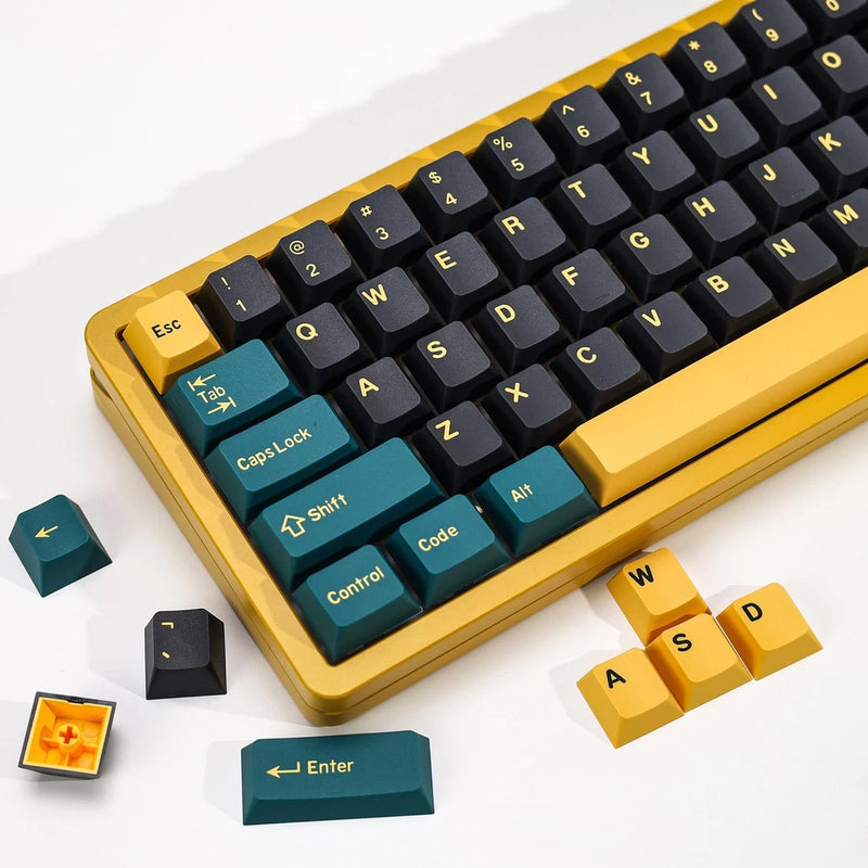 MarrsGreen PBT Double Shot Keycap Set 176 Keys Dark Green Cherry Profile Model