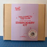 Craft Club Blushing Butterfly Embroidery Kit DIY Needlework Flowers Model