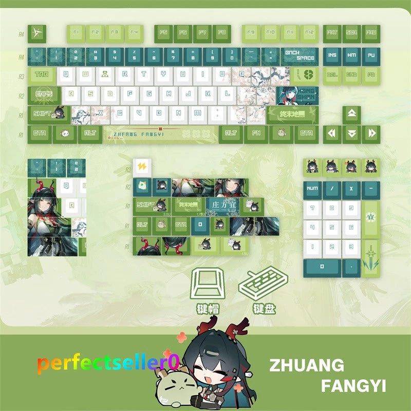Arknights:Endfield Keycap PBT Chreey MX 108+ Keys Gifts For Mechanical Keyboard Model