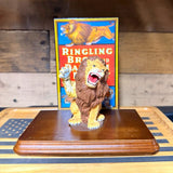 Ringling Bros Barnum & Bailey Signed Circus Lion Figurine Display 1988 Model
