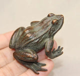 Brass Frog Animal Statue Small Sculpture Tabletop Figurine Home Decor Gifts NEW Model