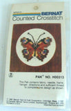 1981 VTG NOP Butterfly BERNAT Mini Counted Cross Stitch Kit H00313 -COMPLETE Model