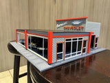 O Scale Car Dealership W/ Service Bay - KIT Model