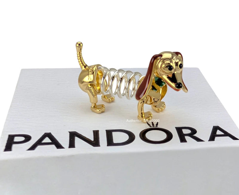 New 100%  Authentic PANDORA x Disney Pixar Toy Story Slinky Dog Charm 764603C01 Charms