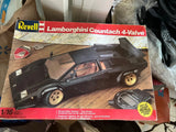 Rare Vintage Rare Revell 1/16 Lamborghini Countach 4-valve  Model 7509 Complete Model
