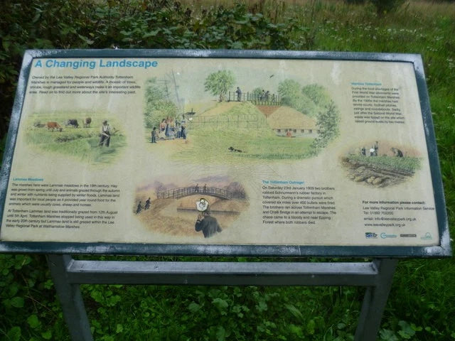 Photo A3 Information board on Tottenham Marshes Edmonton/TQ3392 Tottenh c2015 Model