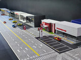 1/64 Diorama City Car Showroom Model Lighting Car Garage Scene Building Model Model