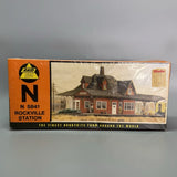 Vtg AHM N Scale Model Kit ROCKVILLE STATION 5841-128 SEALED BOX Woolco Sticker Model