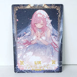 Elysia Praying White Dress Waifu Card Anime Girl Wall Art Oversized Board A5 Model