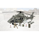 Justice Red 1:18 Gunship Helicopter Accessories Military Model Airplane Doll Model