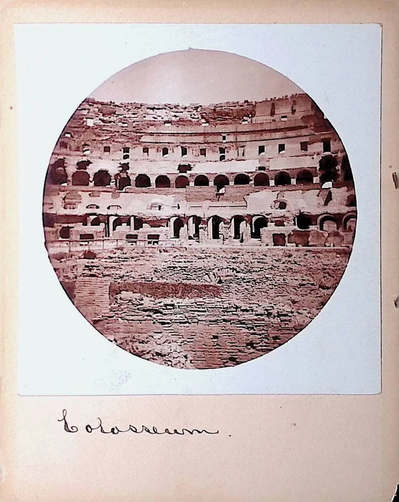 Antique board Photograph  Antique Colosseum Rome Board Image Historical Decor Model