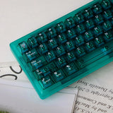 114 Keys Green Transparent Keycaps PC Cherry Profile Clear Keycaps Set Model