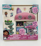Gabby's Wood Dollhouse Activity Set Stickers Build & Play W/Storage Box DIY 3+ Model