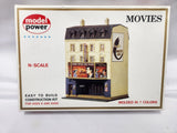 Life-Like #1537 N Scale Movies Building Kit w/ Box Complete Model