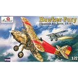 Amodel 72139 Plastic model airplane kit Scale 1:72 Hawker Fury SpanishAF fighter Model