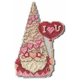 Gnome with Heart Cross Stitch Kit Mill Hill 2025 Jim Shore JS202511 Model