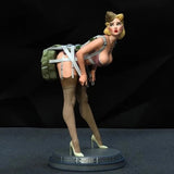 1/24 Resin Figure Model Kit WWII Sexy US Army Female Pilot Miniature NSFW Statue Model