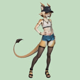 1/24 Scale Anthropomorphic Fox Resin Model Kit Unpainted Unassemble Model