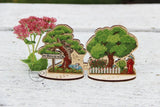 DIY Cross Stitch Kit Outskirts on Wood Cross Stitch Craft Set for Decor Model