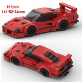 MOC Car Ferrari F40 Building Block Model Kit Toy Gift 197 Pcs Model