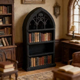Miniature Gothic Skull Bookshelf Dollhouse Bookcase Desk Decor 3D Printed Mini Model