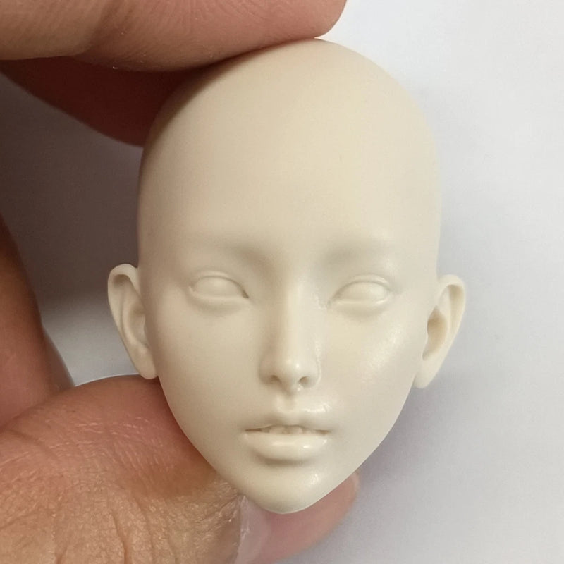 1:6 Unpainted South Korea Girl Head Sculpt Carved Model Toys Model