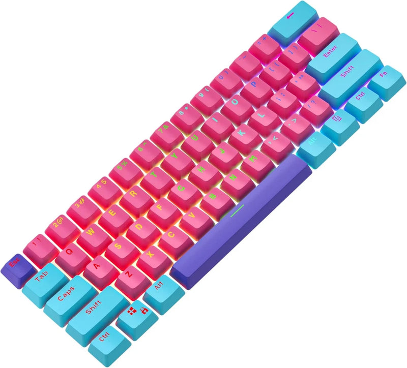 Keycaps 60 Percent 104 Backlit PBT Key Cap Set for 60% Gaming Keyboard MX Switch Model