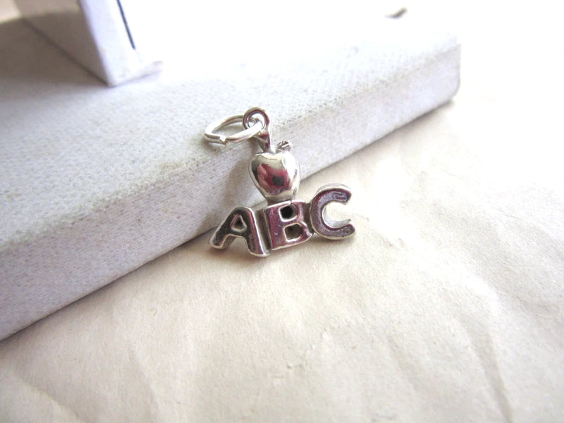 925 silver ABC school teachers charm Charms