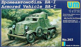 BAI WWII Soviet Armored Vehicle Plastic Model Kit UM 363 scale 1/72 Unimodel 363 Model