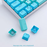 104keys Blue PBT Double Shot OEM Keycaps Set for Cherry MX Mechanical Keyboards Model