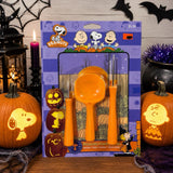 Paper Magic Peanuts Snoopy Halloween Pumpkin Carving Kit 7 Stencils Tools NOS Model
