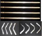 New! 2" DIY Exhaust Kit 45-90 Degree Straight Tubing 12 pc Set Aluminized Pipe Model