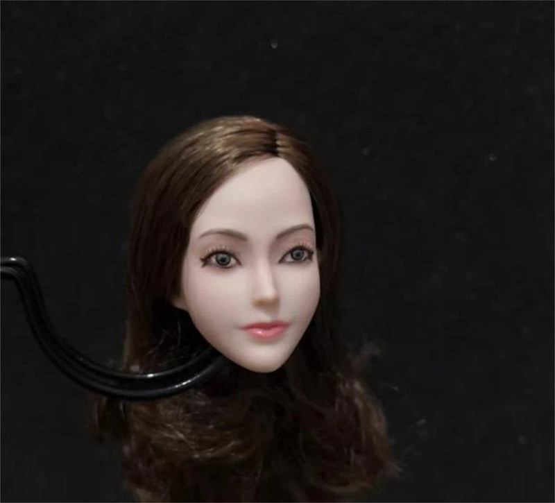 1/6 Scale Female Brown hair Beauty Expression Head Model for 12'' figure toys Model