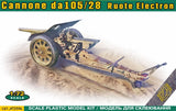 Cannone da105/28 Ruote Electron Plastic model kit 1/72 ACE 72594 Model