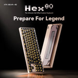 ATK ¡Á QK Hex80 TKL Hall Effect Magnetic Switch Gaming Keyboard CNC Aluminum Gold Model